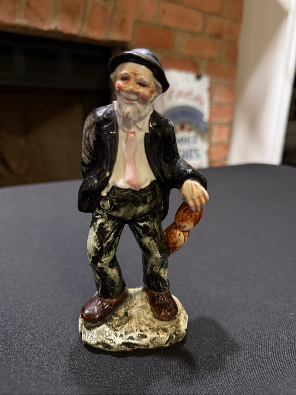 Wales Bonner Ceramic Figurine - Black Jacket, Pink Tie, Brown Shoes
